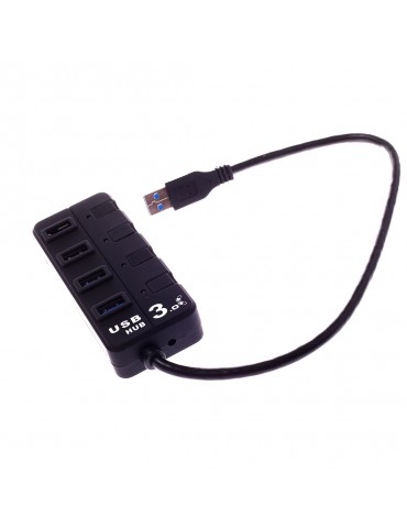 HY 4 USB Ports usb 3.0 USB Hub Black