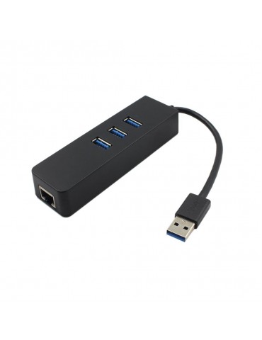 USB 3.0 Hub Gigabit Ethernet Lan RJ45 Network Adapter Hub with 3 Ports