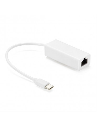 Usb-c to RJ45 cable interface Gigabit drive free NETWORK card converter Type-C interface Ethernet adapter white