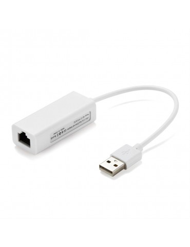 Laptop USB2.0 to RJ45 Ethernet Cable interface Ethernet non-drive 100 Megabyte NIC converter white