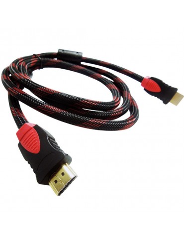 Dual magnetic ring HDMI on HDMI wire red black mesh gold plated HDMI wire consumables 10 m high clear red black mesh