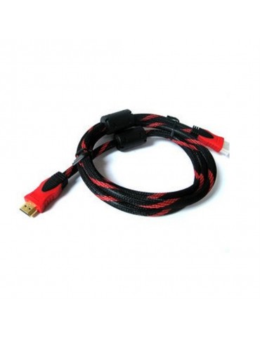 Dual magnetic ring HDMI on HDMI wire red black mesh gold plated HDMI wire consumables 10 m high clear red black mesh