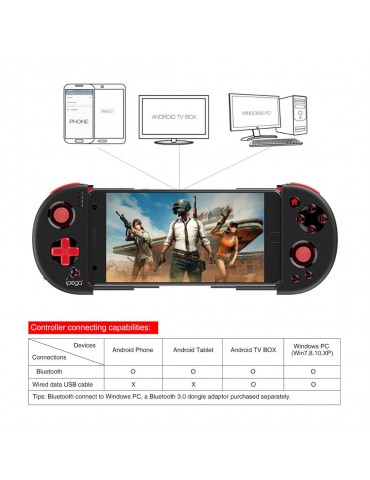 IPEGA mobile phone wireless bluetooth gamepad stretch game mobile game gamepad pg-9087 red + black